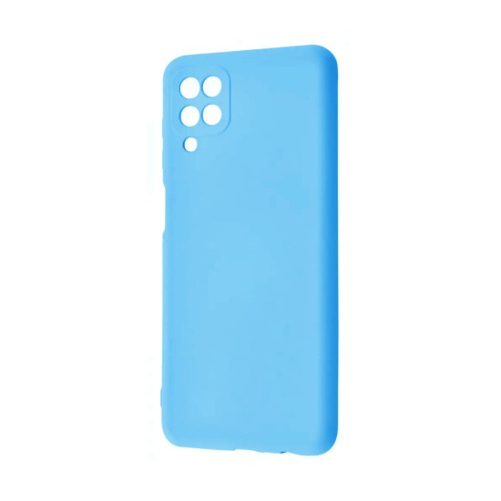 Silicone Case with Camera Shield for Samsung Galaxy A12 5g Blue